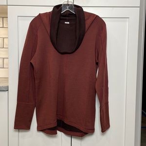 Ibex Dyad Cowl Neck Sweater Ladies large